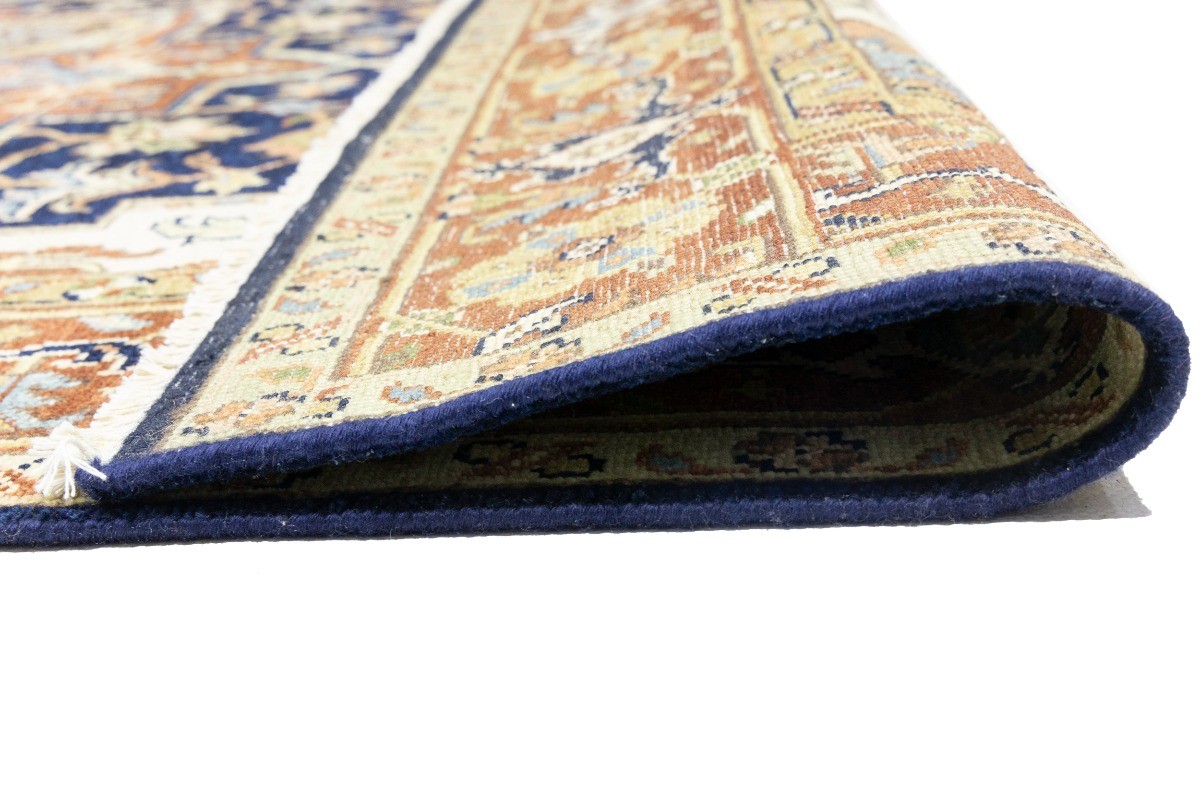 6X9 ft Farmhouse Boho Geometric Handmade Heriz Serapi Oriental Rug Wool Carpet