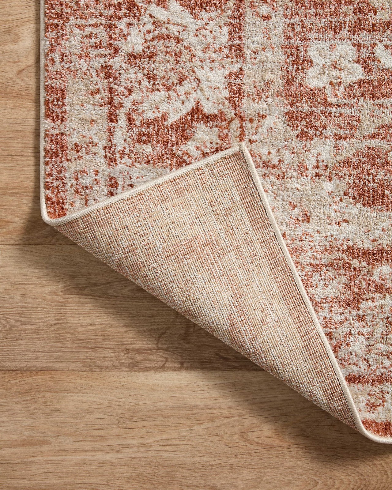 Loloi Ii Loloi Odette Collection Odt-03 Rust/Ivory 5-3 X 7-9 Area Rug
