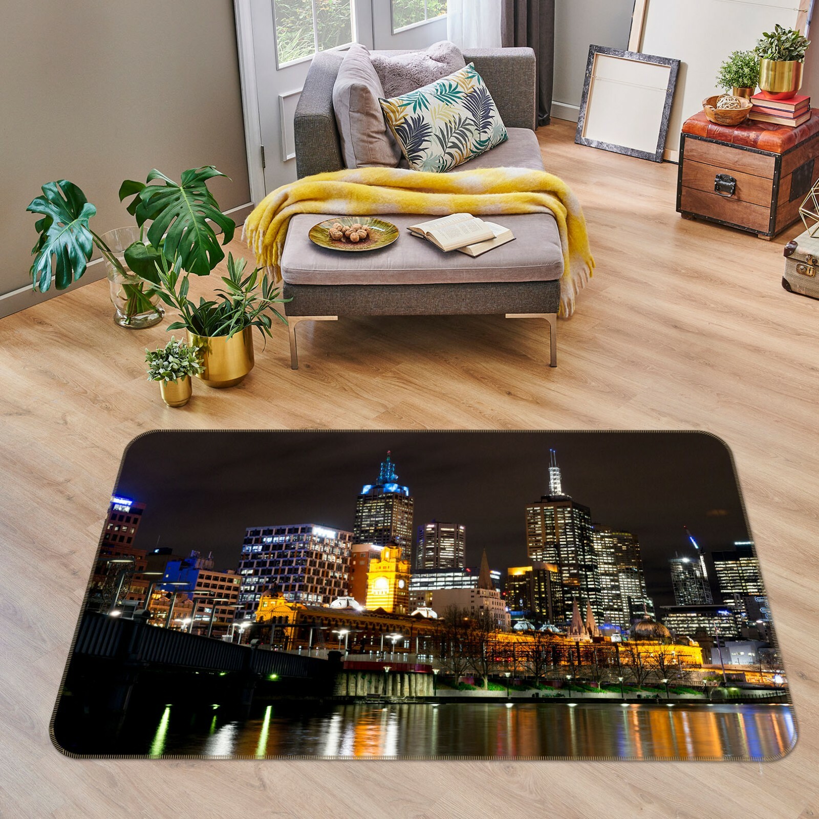 3D Black Building ZHUA1850 Game Non Slip Rug Mat Photo Carpet Zoe