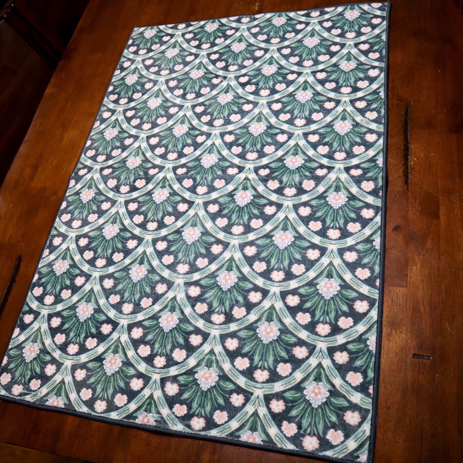 Everwash Cashmere Washable Accent Rug 24″x36″ Floral Art Deco Tropical
