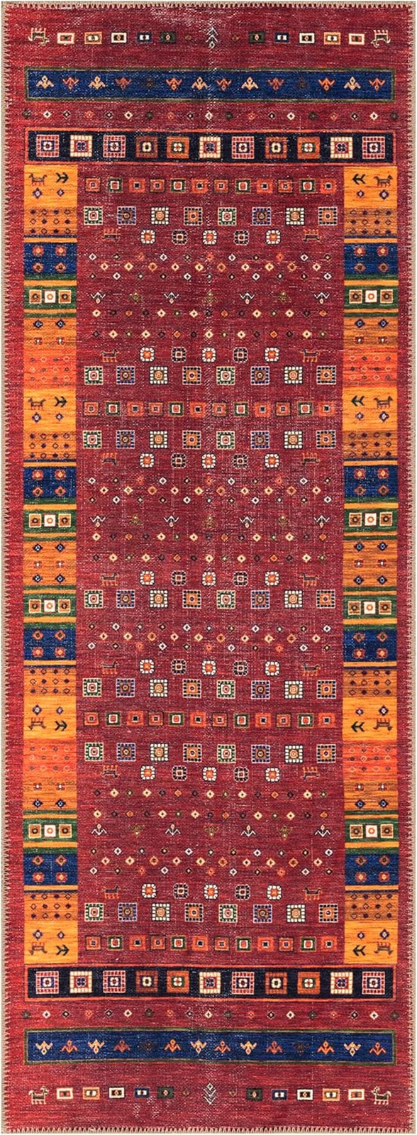 30″x120″ Vintage Runner Rug – Machine Washable, Non-Slip, Easy Clean