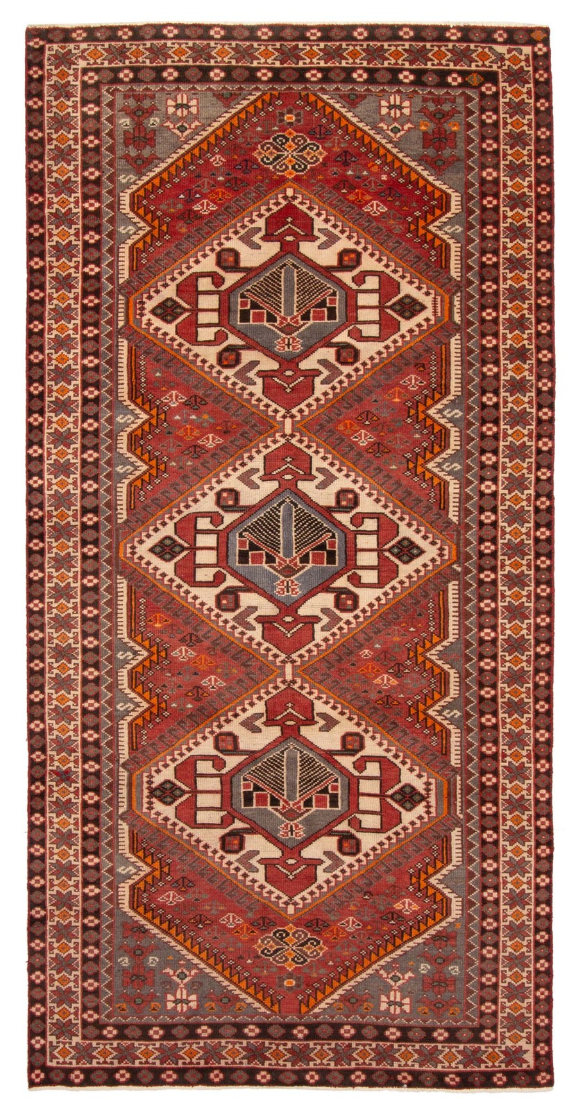 Vintage 4’8″ x 9’10” Traditional Hand Knotted Vegetable Dye Wool Area Rug