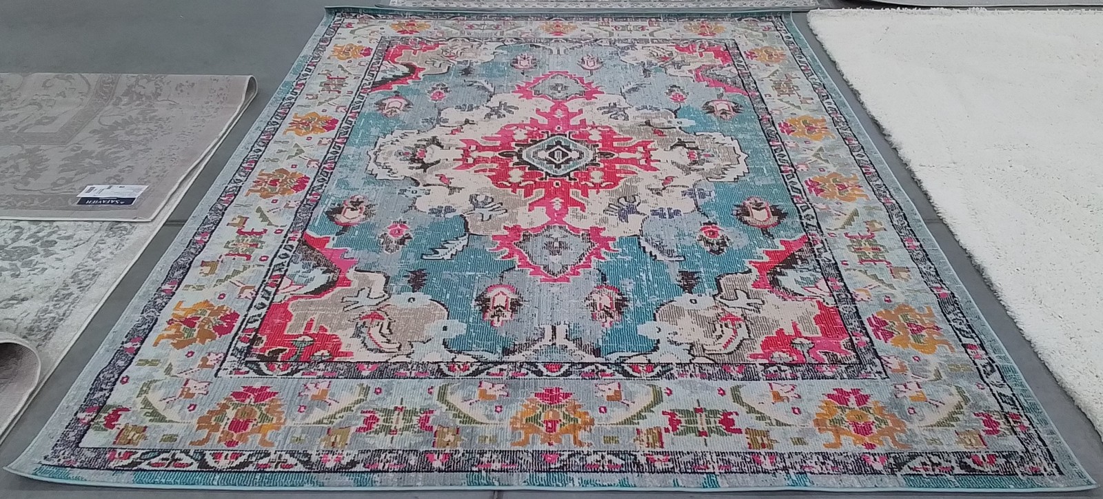 LBLUE/FUCHSIA 8′-0″ x 10′-0″ Back Stain Rug Reduced Price 1172805960 MNC243J-810