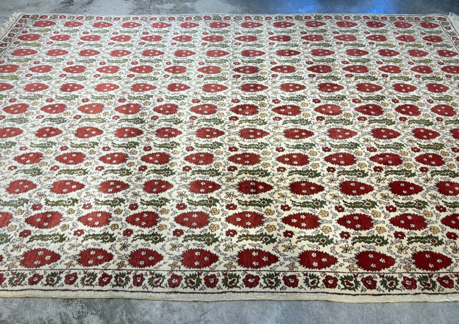 6’1″x9’2″ Hand-Knotted Wool Turkish All-Over Area Rug 6×9 Handmade Carpet