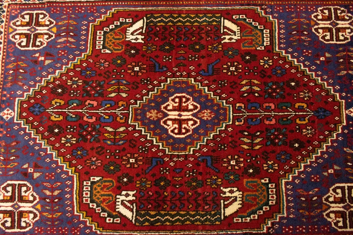 Handmade Equestrian Design Tribal Oriental Area Rug Farmhouse Carpet 3’4X4’9 ft
