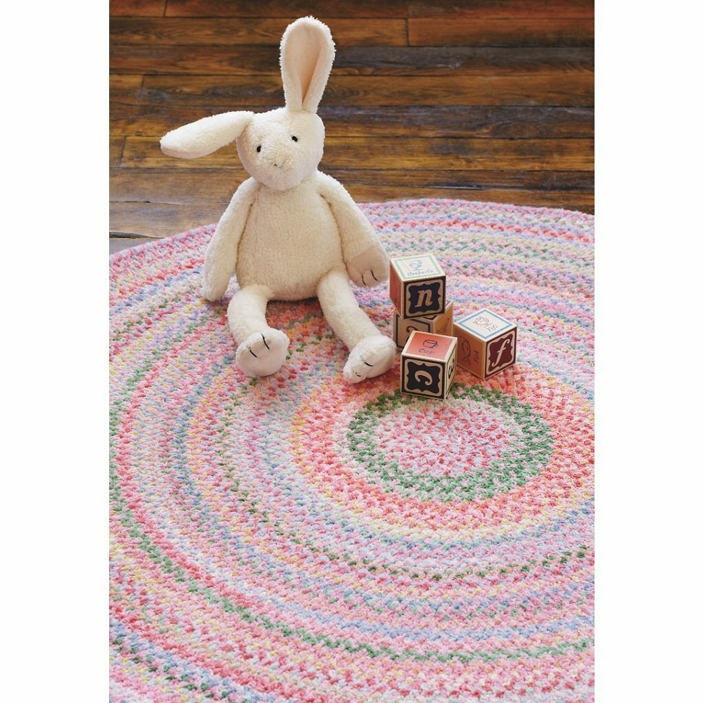 Capel Rugs Soft Cotton Chenille Country Braided Rug Babys Breath Tea Rose 510