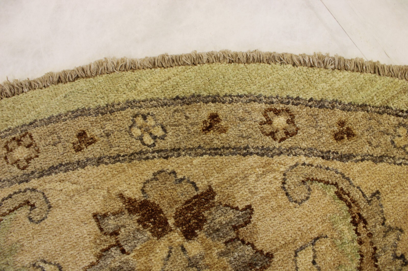 8’0″ x 8’0″ ft. Afghan Oushak Vegetable Dye Hand Knotted Oriental Wool Round Rug
