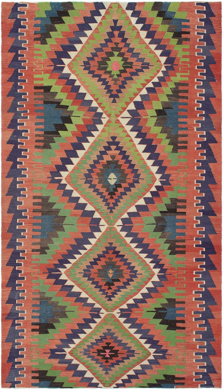 Vintage Hand Woven Area Rug 5’11” x 10’5″ Traditional Wool Oriental Carpet