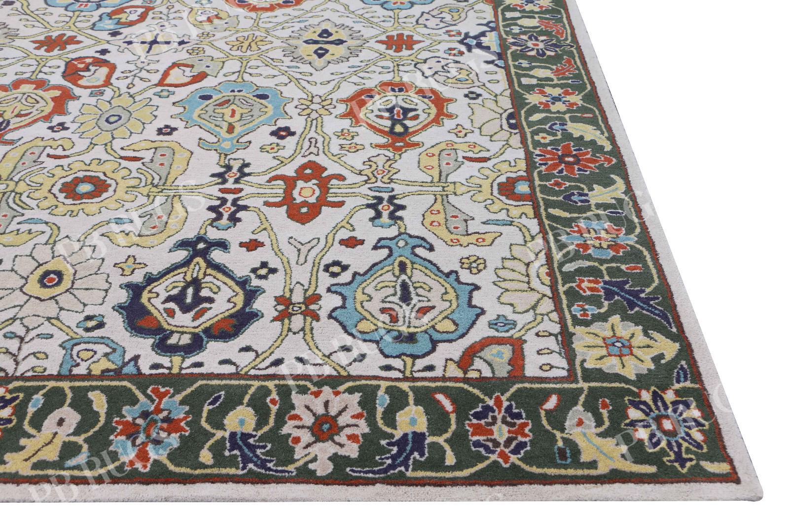 Catherine Multi Beige tradition and modernity Handmade Woolen Area Rug