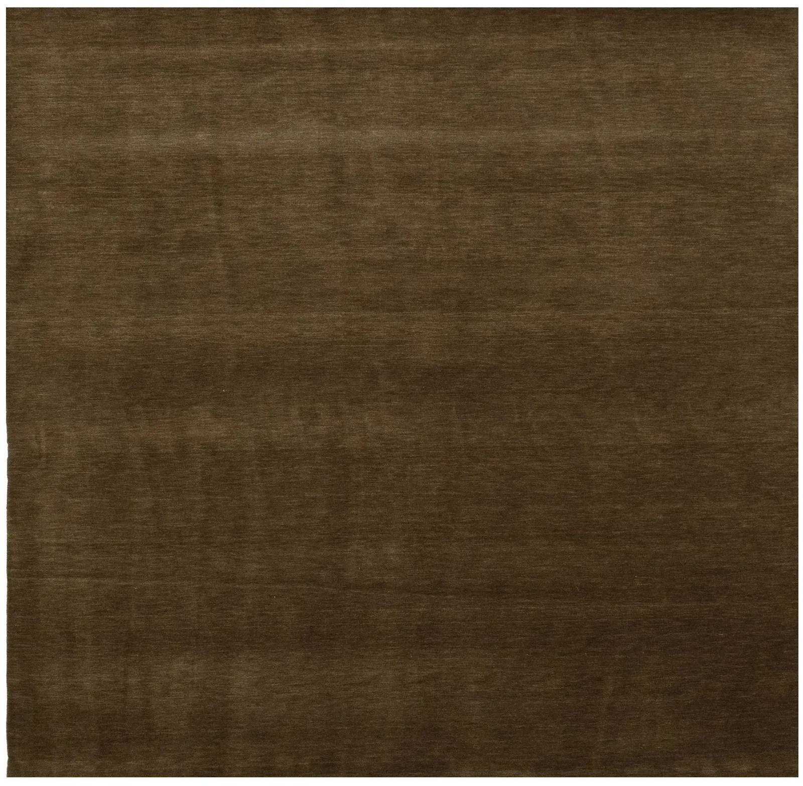 Solid Brown Hand-Loomed 8X8 Gabbeh Wool Rug Oriental Home Decor Carpet