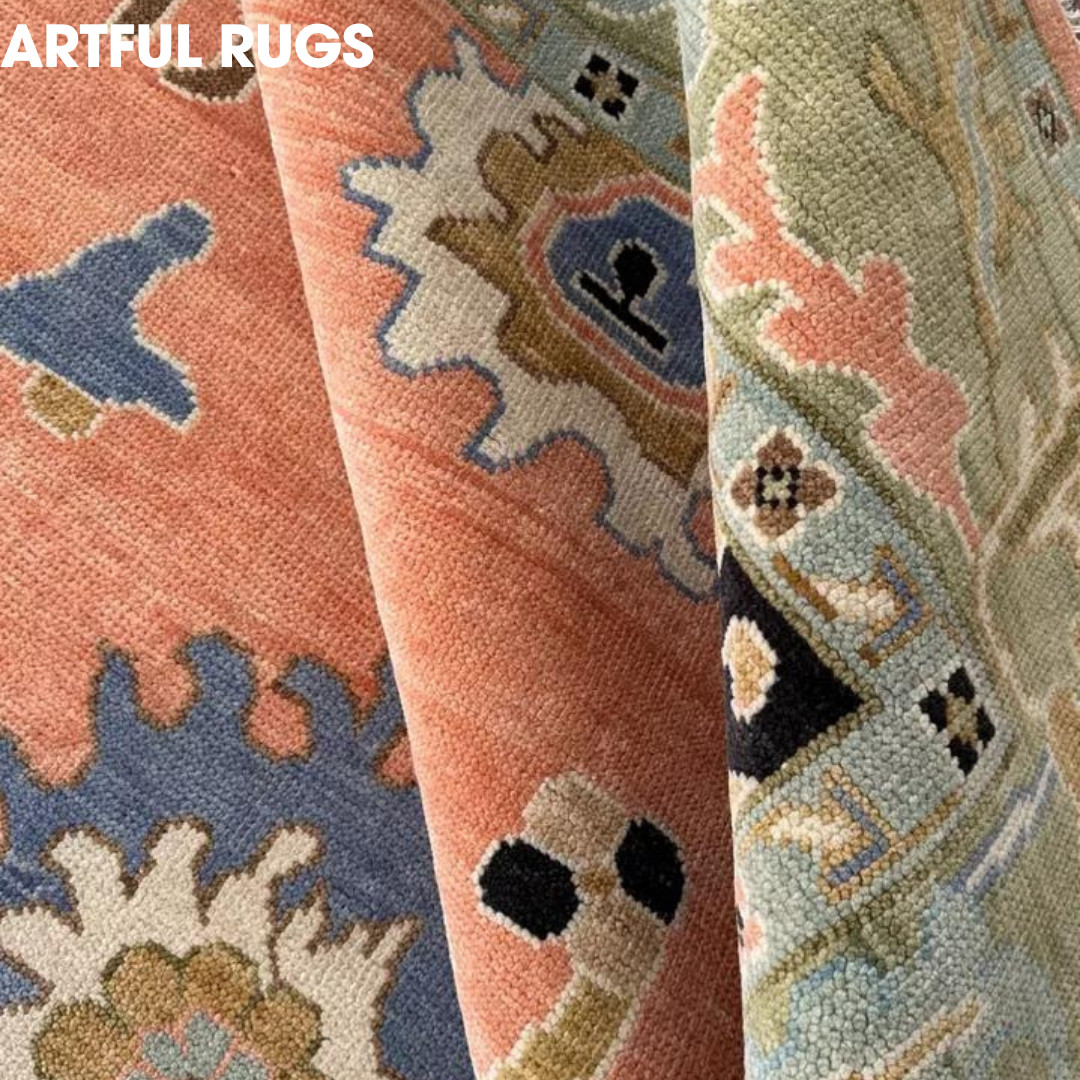 Oushak Hand Knotted Peach 4×6, 5×8, 6×9, 8×10, 9×12, 10×14, 12×15 Wool Area Rug