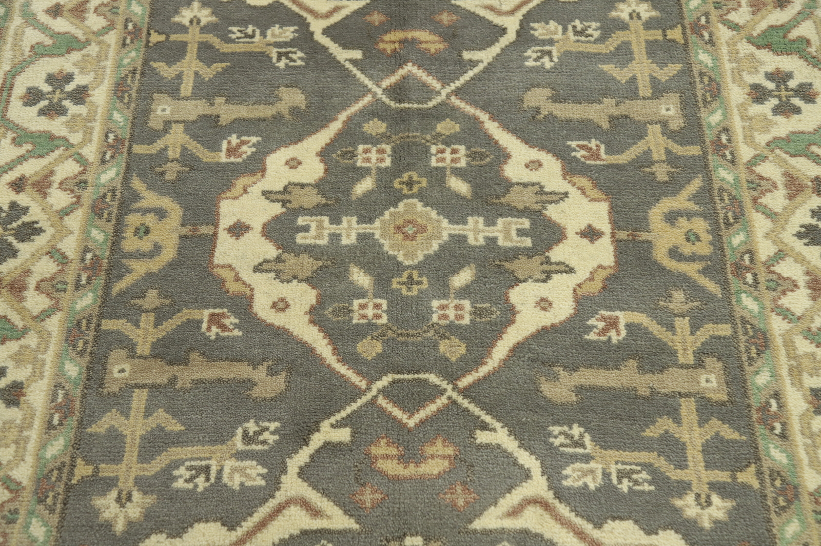 Exquisite Oushak Indian Wool Rug Handmade Bedroom 4×6 ft Gray Carpet