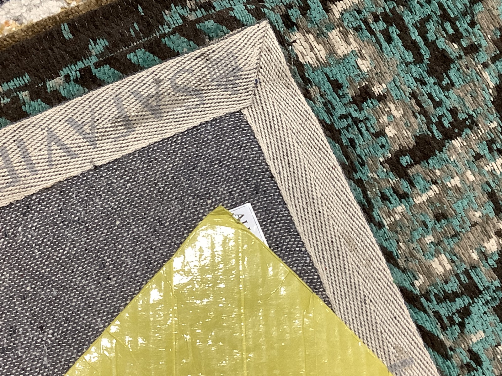 TEAL / BROWN 5′-0″ x 8′-0″ Back Stain Rug, Reduced Price 1172685483 CLV225A-5