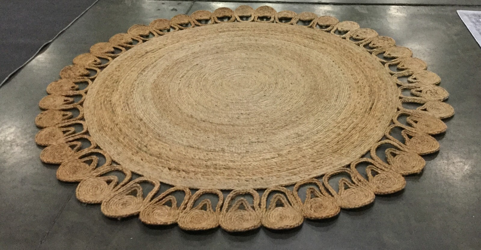 NATURAL 6′ X 6′ Round Back Stain Rug Reduced Price 1172659477 NFB252A-6R