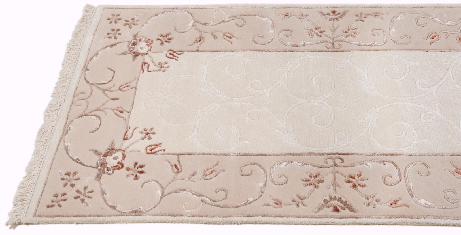 Modern Handwoven Oriental Rug 119 5/16×33 1/8in-Läufer,Oriental,Carpet,Rug,Beige