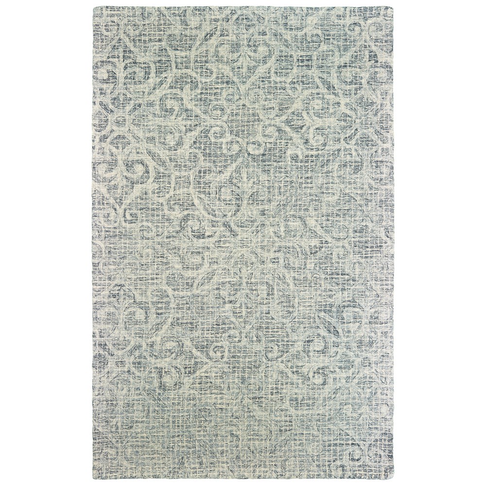 2×8 Sphinx Grey Curls Scrolls Curves Faded Floral Runner 55602 – Aprx 2′ 6″ x 8′