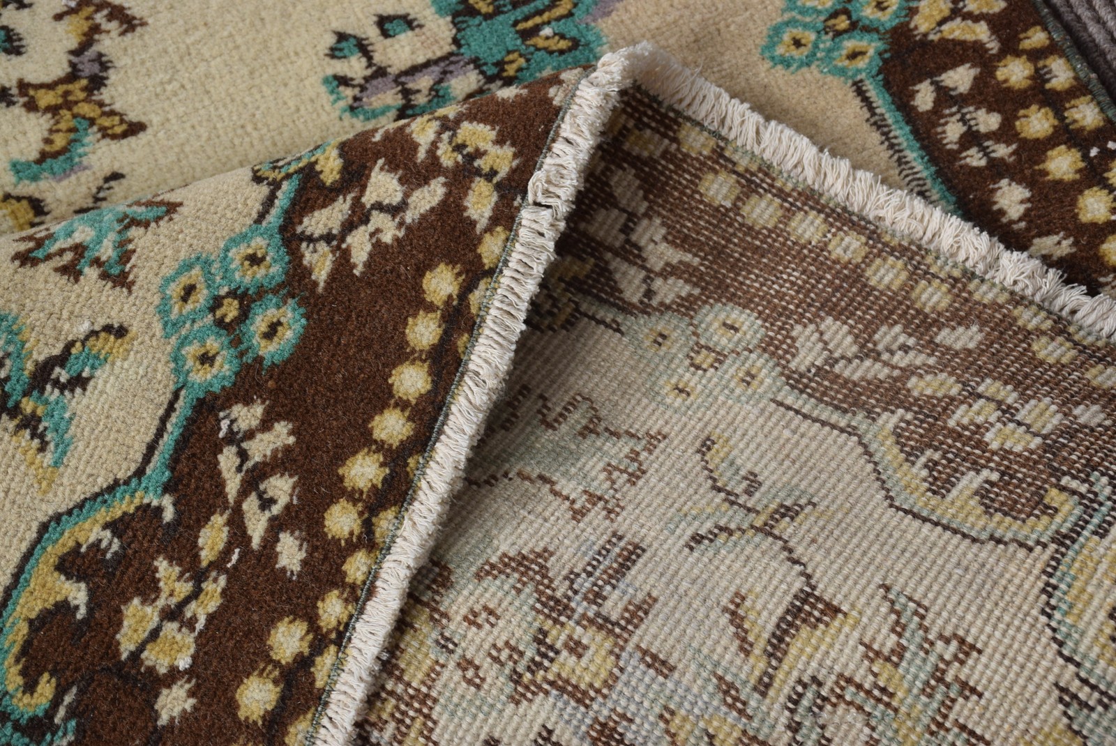 3,8×6,8 ft Turkish Rug, Area Vintage Rug, Brown Handmade Rug