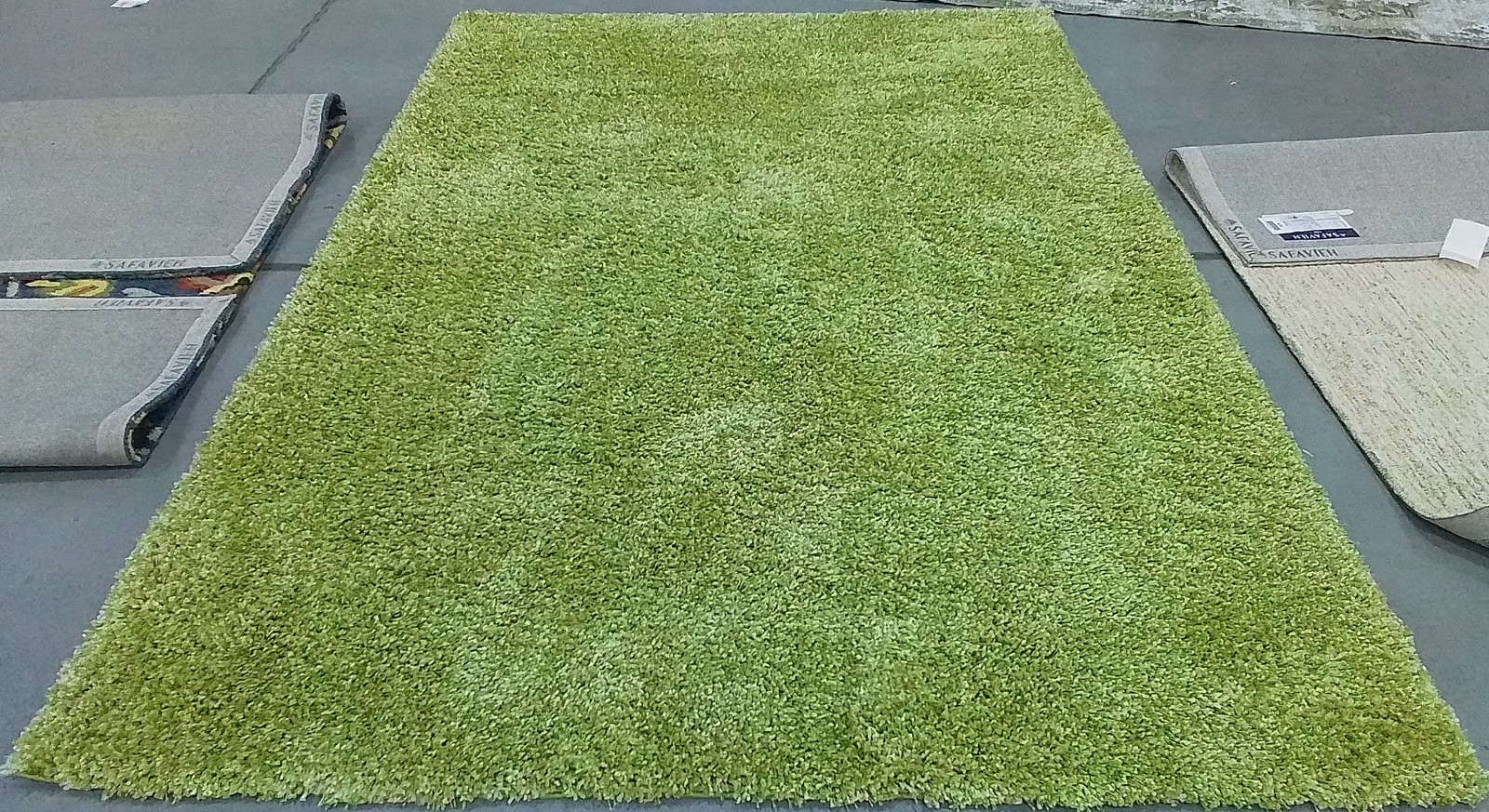 GREEN 6′-7″ x 9′-6″ Back Stain Rug, Reduced Price 1172801604 SG151-5252-7