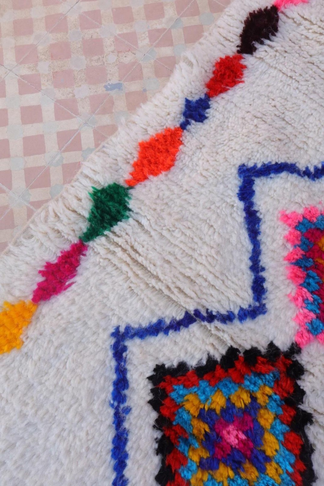 Azilal Moroccan Rug | Diamond Berber Rug | Colorful Berber Rug