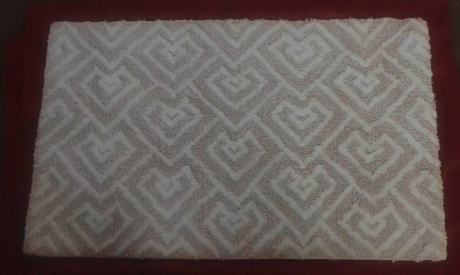 Lauren Ralph Lauren Home 100% Cotton Rug 35.5”x 21” Beige White Geometric