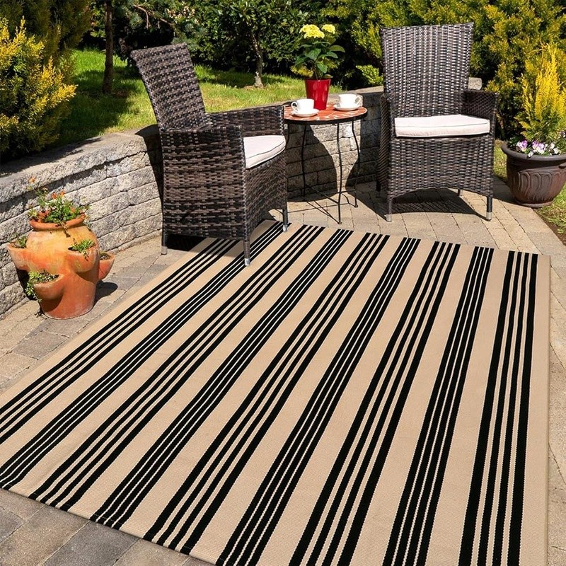 Durable Outdoor Rug Machine Washable Reversible Area Rug Antistatic Soft Decor