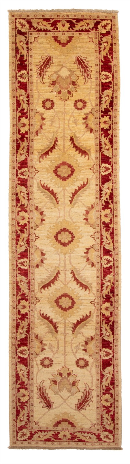Vintage Hand-knotted Runner Rug 2’9″ x 11’4″ Traditional Oriental Wool Carpet