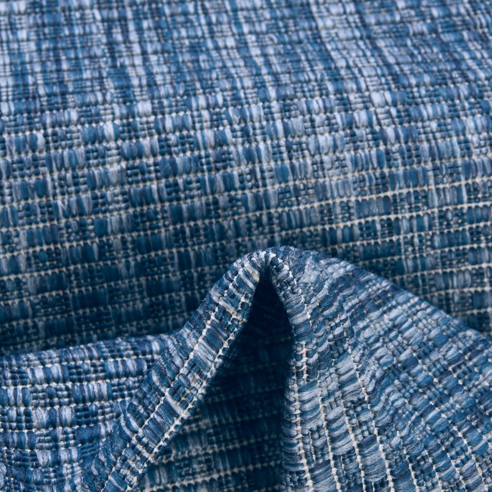 Unique Loom Outdoor Solid Collection Area Rug 5 Octagon Blue/Navy Blue