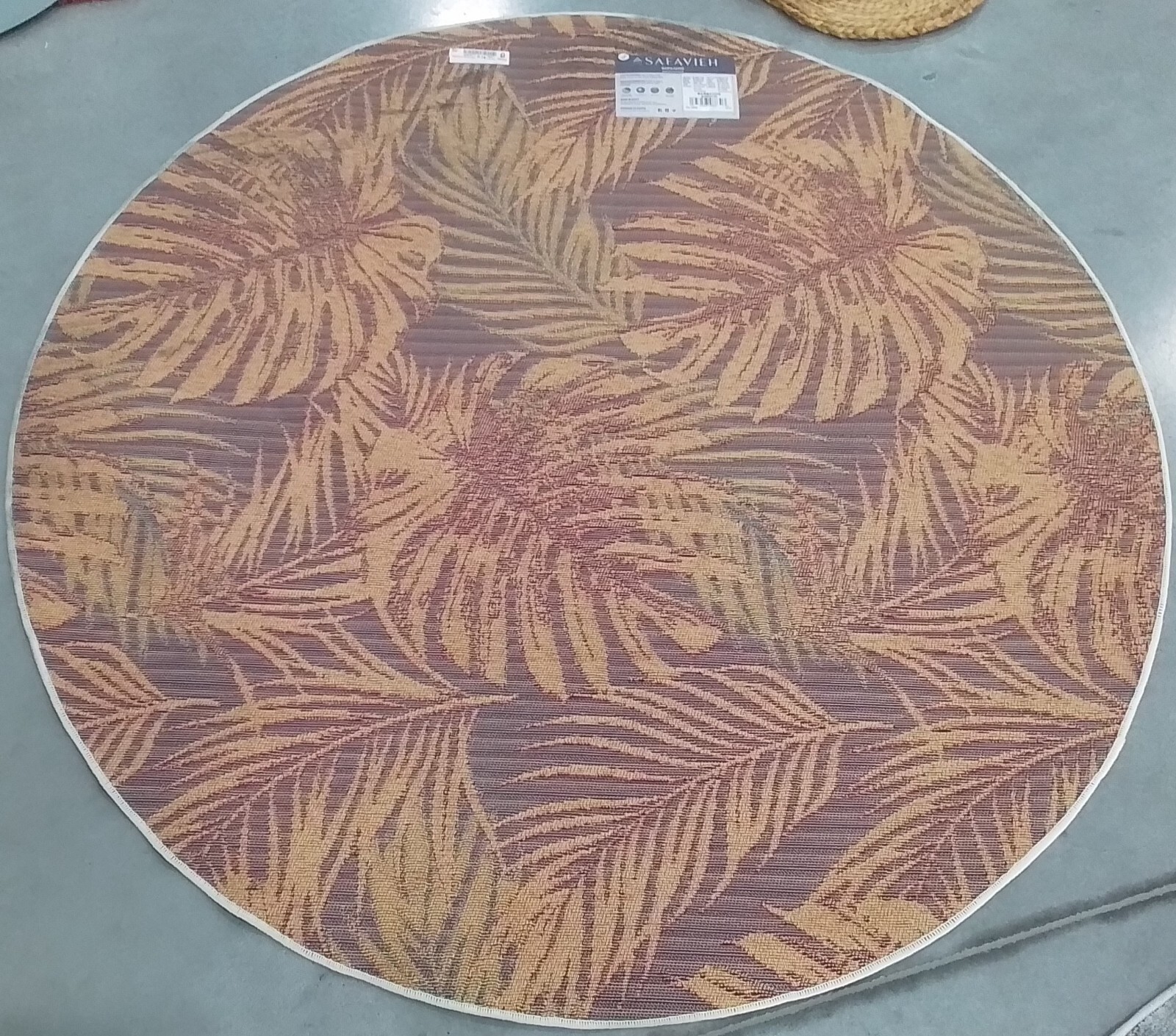 GREEN / TEAL 5′-3″ x 5′-3″ Flaw in Rug, Reduced Price 1172774260 BAR592X-5R