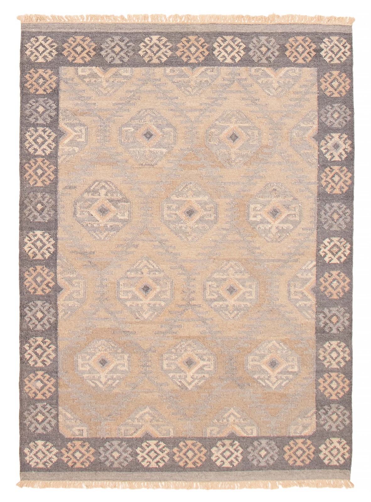 Traditional Vintage Hand Woven Area Rug 5’2″ x 7’4″ Wool Oriental Carpet