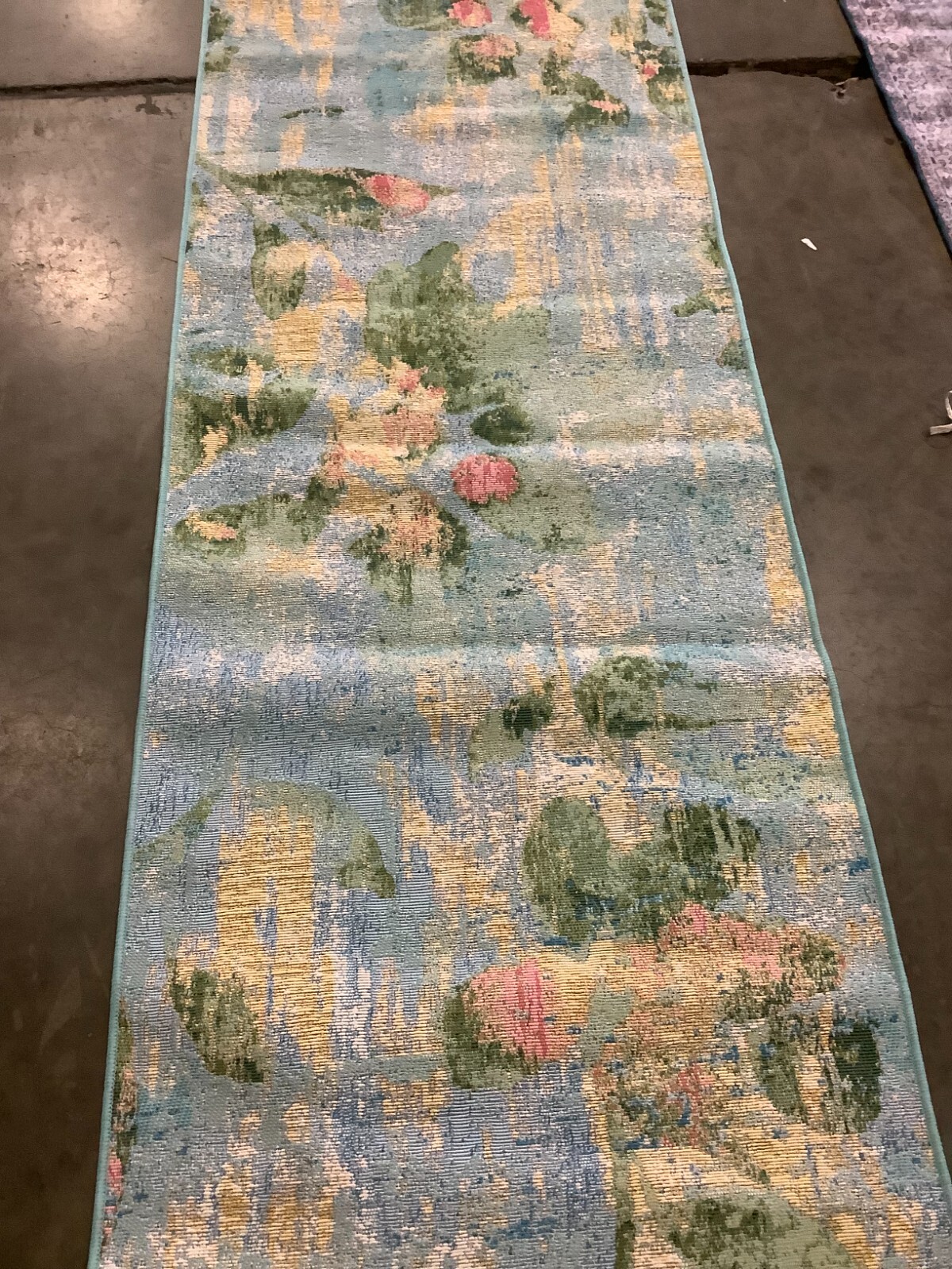 LIGHT BLUE / GREEN 2′-8″ x 8′-0″ Flaw in Rug Reduced Price 1172675932 BAR522M-28