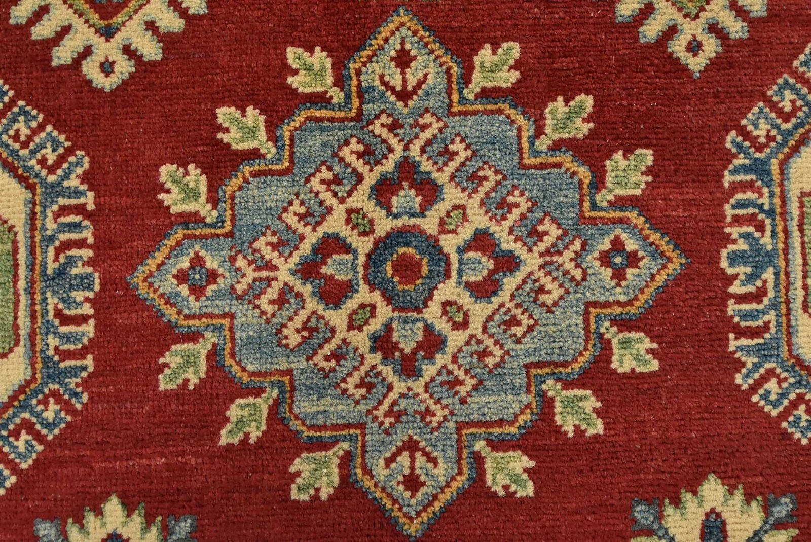 Kazak Rug 6’1” x 9’1” Red Wool Tribal Hand-Knotted Oriental Carpet