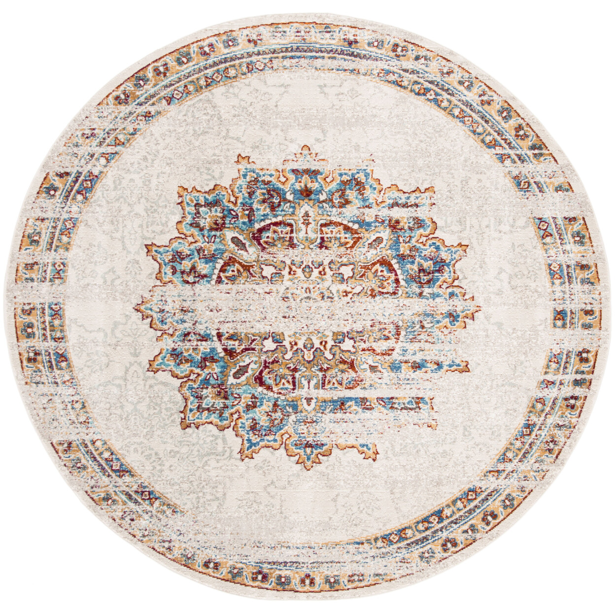 SAFAVIEH Aria Collection ARA103C Creme / Red Rug