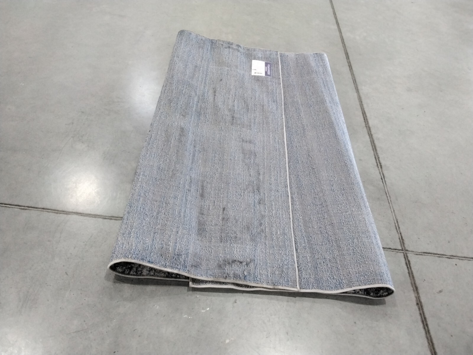 BLUE / SILVER 6′ X 9′ Stained Rug Reduced Price 1172734209 ADR117D-6