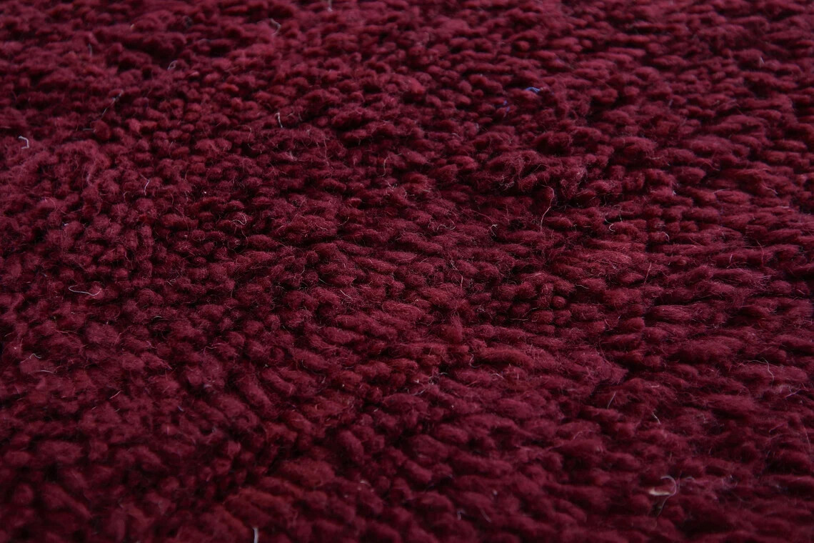 Moroccan rug Dark Burgundy 5.2 x 7.6 Feet Hand knotted rug Morocco rug Beni