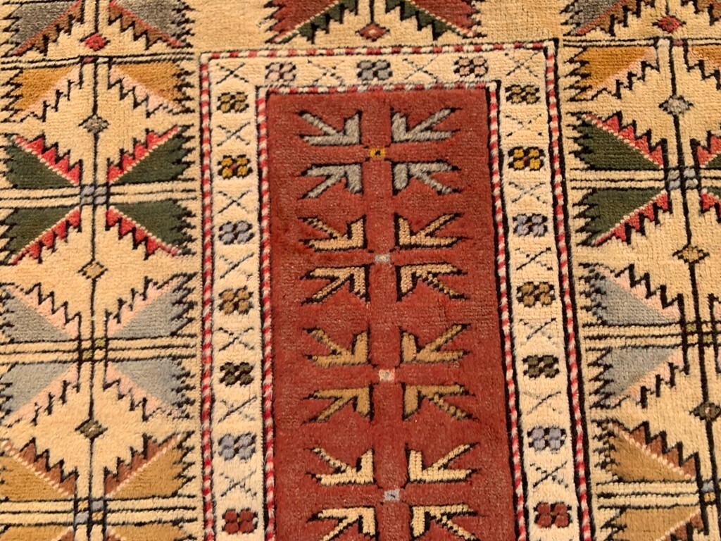 3x5ft Vintage Turkish Hand knotted Rug Authentic Kesray Traditional Kilim Rug
