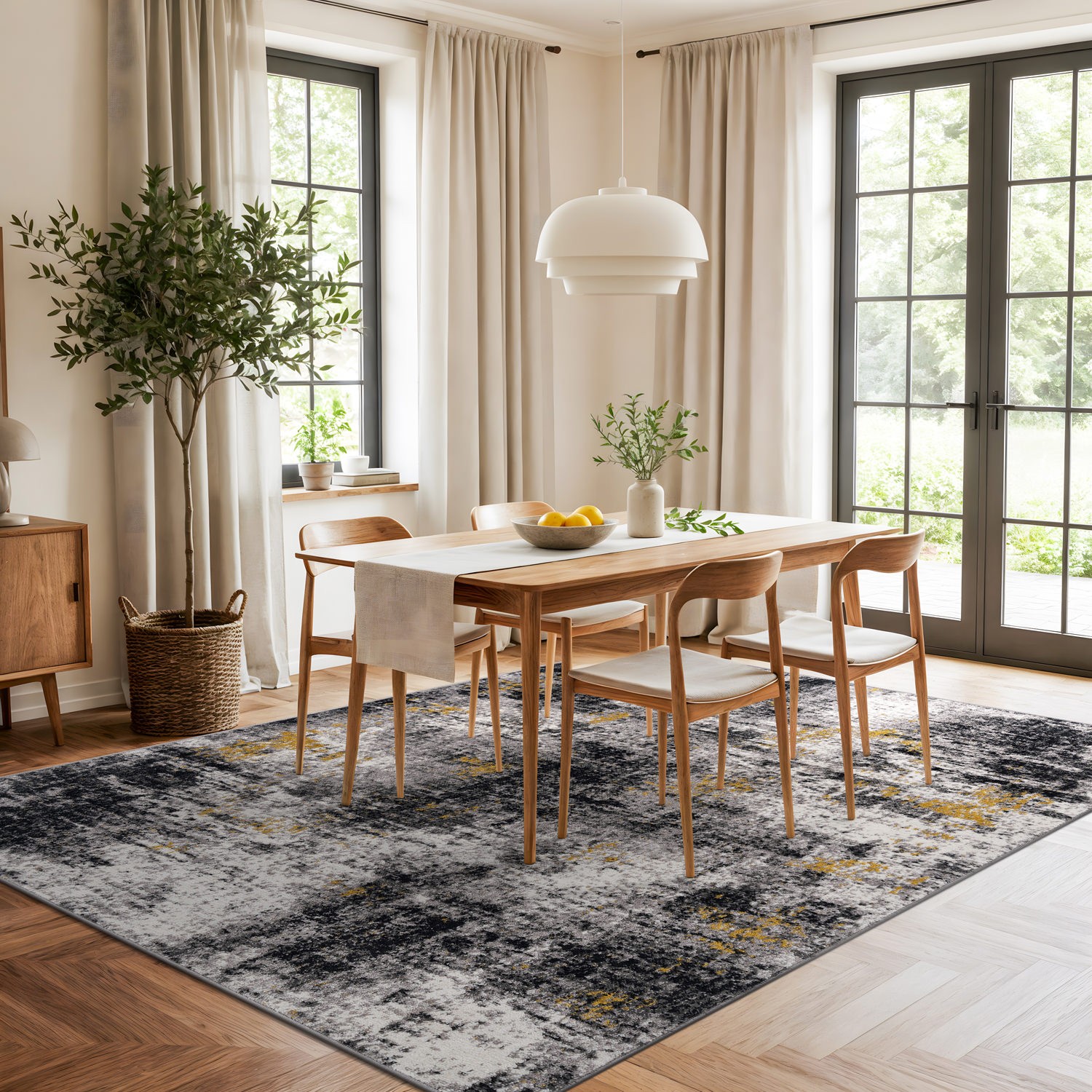 Rugshop Large Rugs Adare Contemporary Abstract Carpet for Living Room 8×10 Rugs