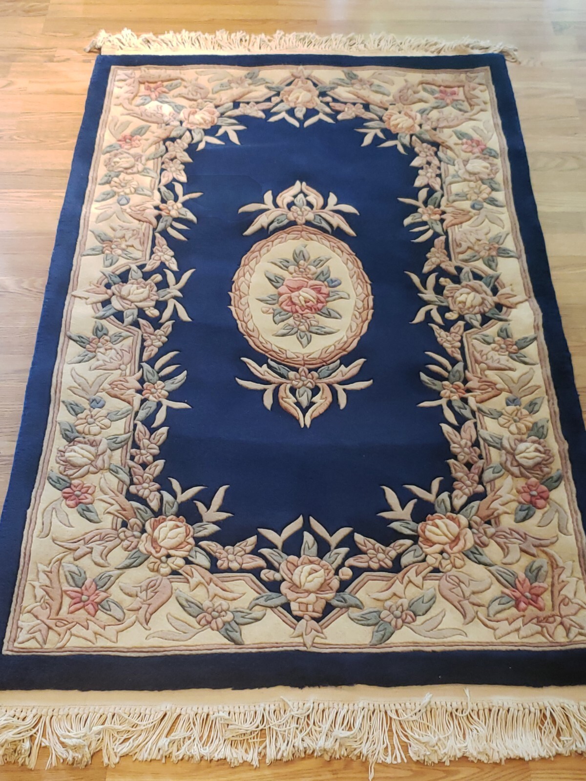 Brand New Tags Chinese 90L Hand Knotted High Quality Wool Aubusson 3×5 $2,250