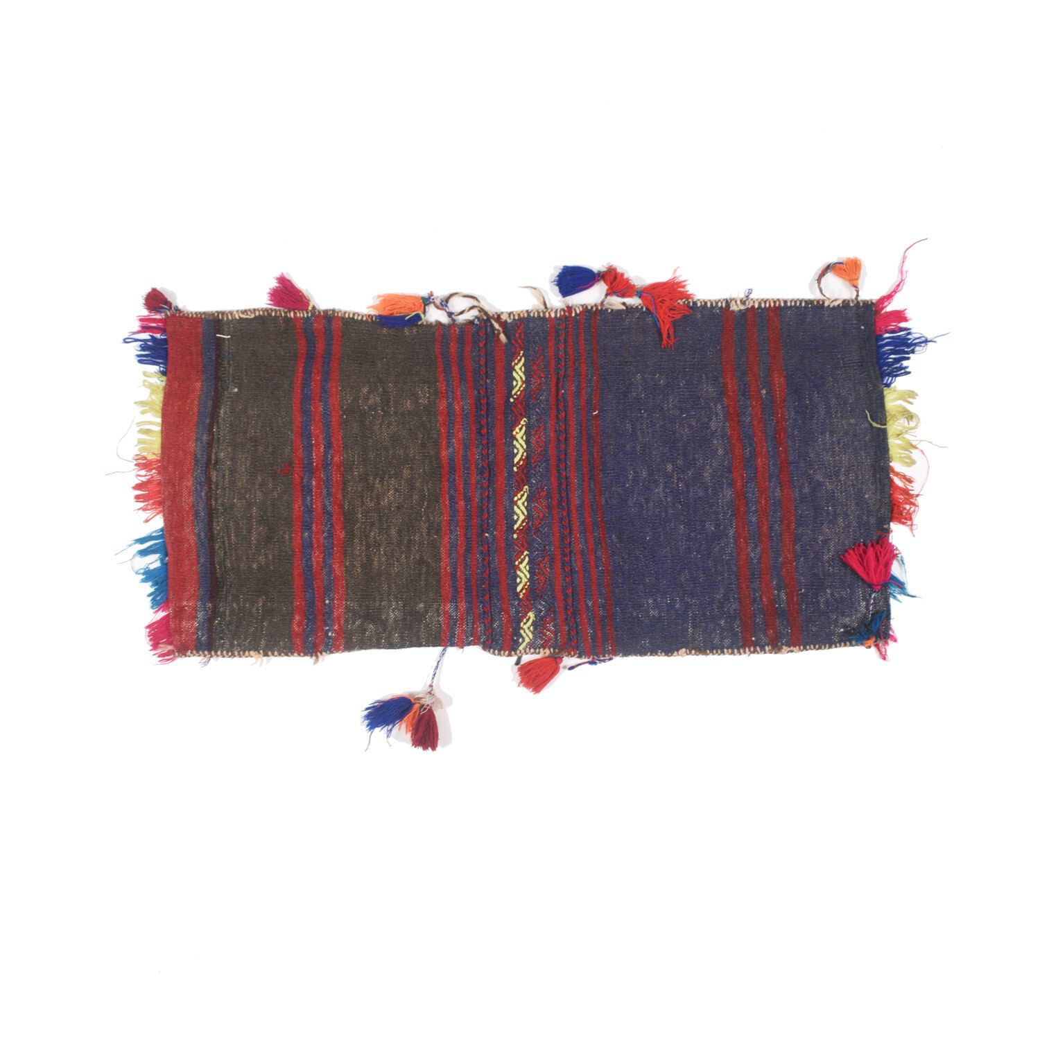 Vintage Afghan Saddle Bag Rug 1ft 5in x 3ft 2in Hand Knotted Wool – Y12892