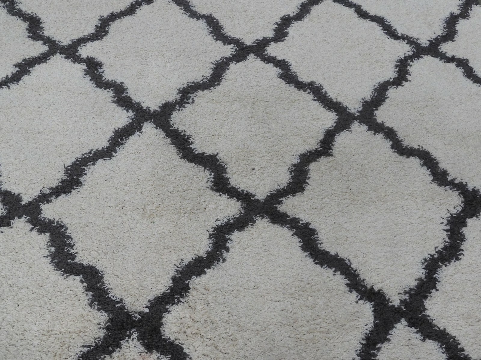 IVORY / DARK GREY 8′ X 10′ Back Stain Rug, Reduced Price 1172613602 SGD257H-8