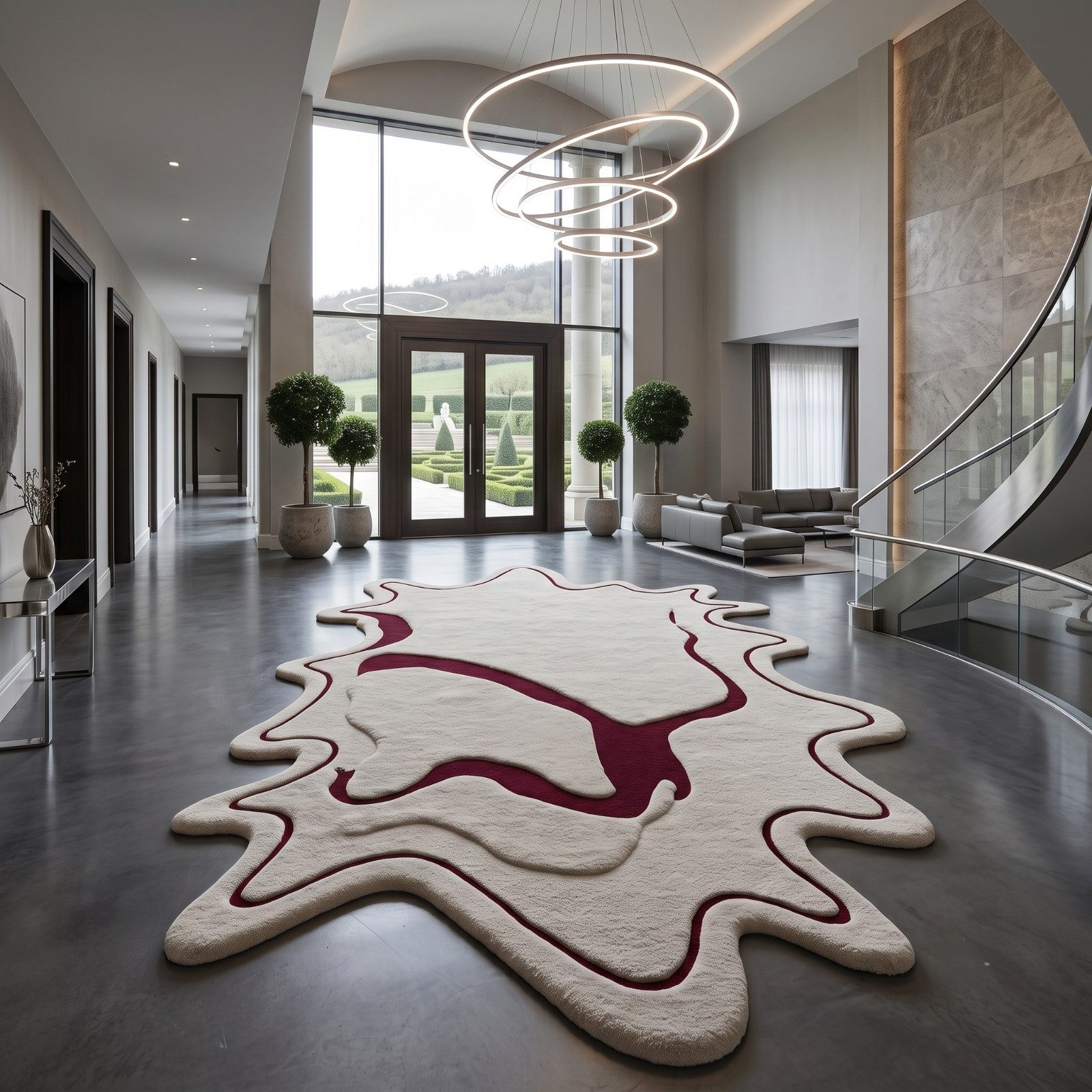 8×10 Handmade Hand Tufted Wool Area Rug Modern Designer Carpet Living Room Rug