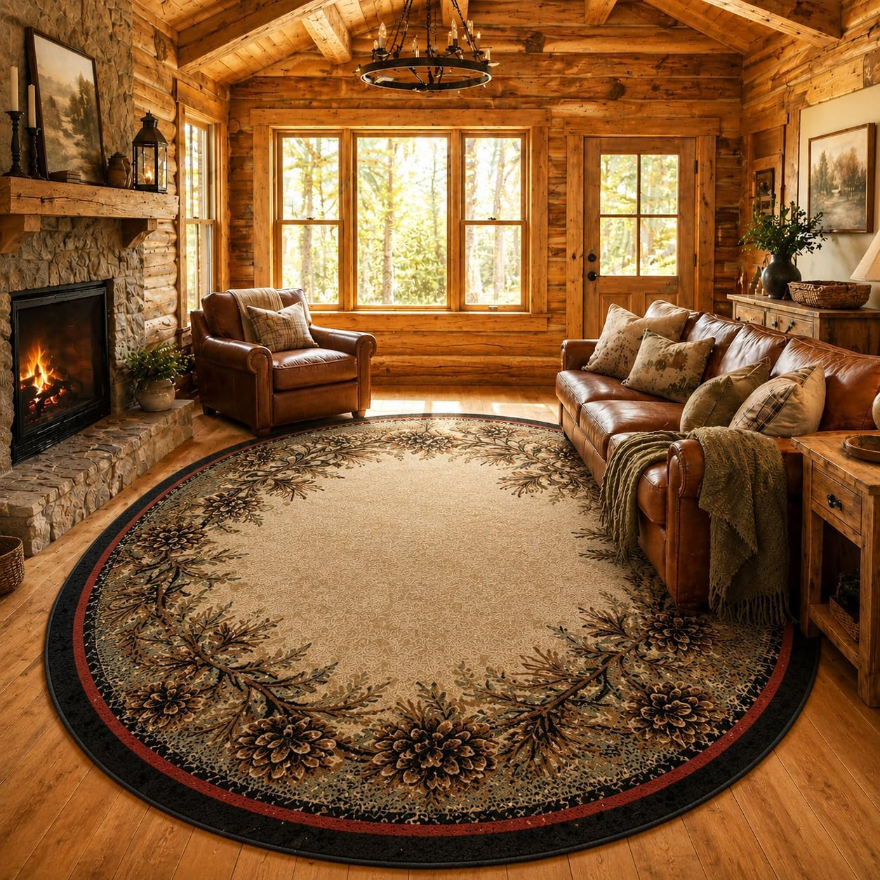 Mabyberry Rug AD3823 8RD Mount Le Conte Multi Area Rug
