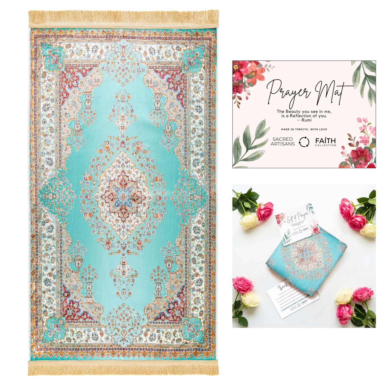 Prayer Rug with Super Soft Touch for Men and Women | Prayer Mat and Meditatio…