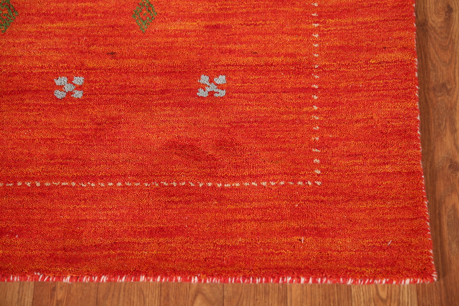 Oriental Gabbeh Rug Rust Color Handmade Wool 5×6 ft. for Bedroom