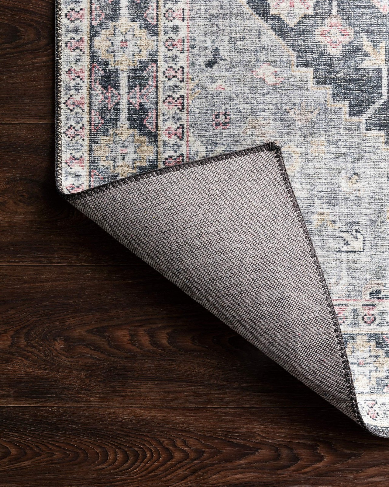 Loloi II Skye Collection SKY-02 Charcoal/Multi 2′-6″ x 7′-6″, 13″ Thick, Runn…