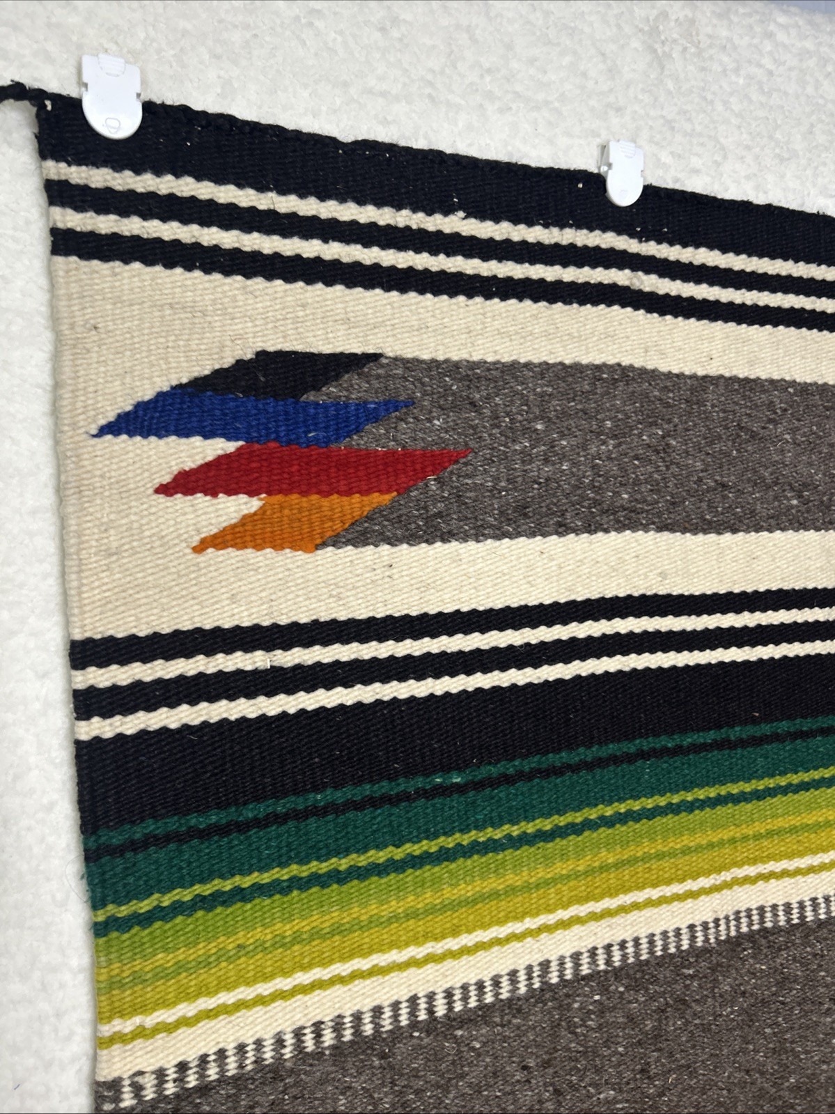Southwest Design Acrylic Rug Beige Black Brown Blue Green Gold Gray NEW 29” X 60