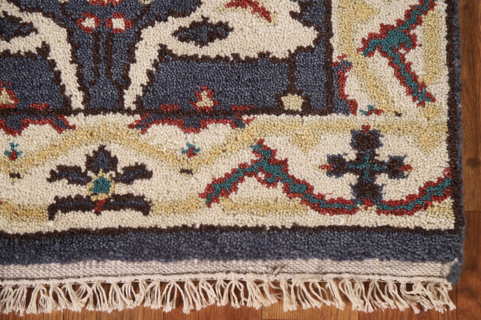 Hand-Knotted Oriental Wool Carpet All-Over Indian Oushak Handmade Rug 2×3 Ft