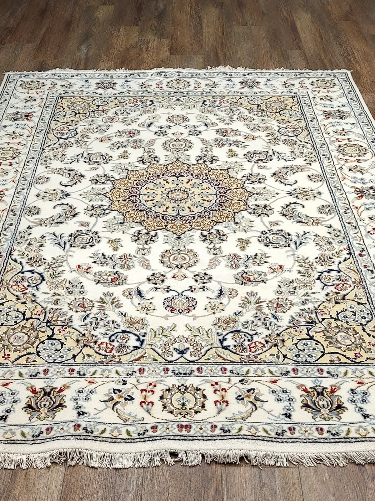 Turkish Silk&Wool Hand Made Bohemian Royal Classic Design, Turkish Rug 5.5×8 Ft