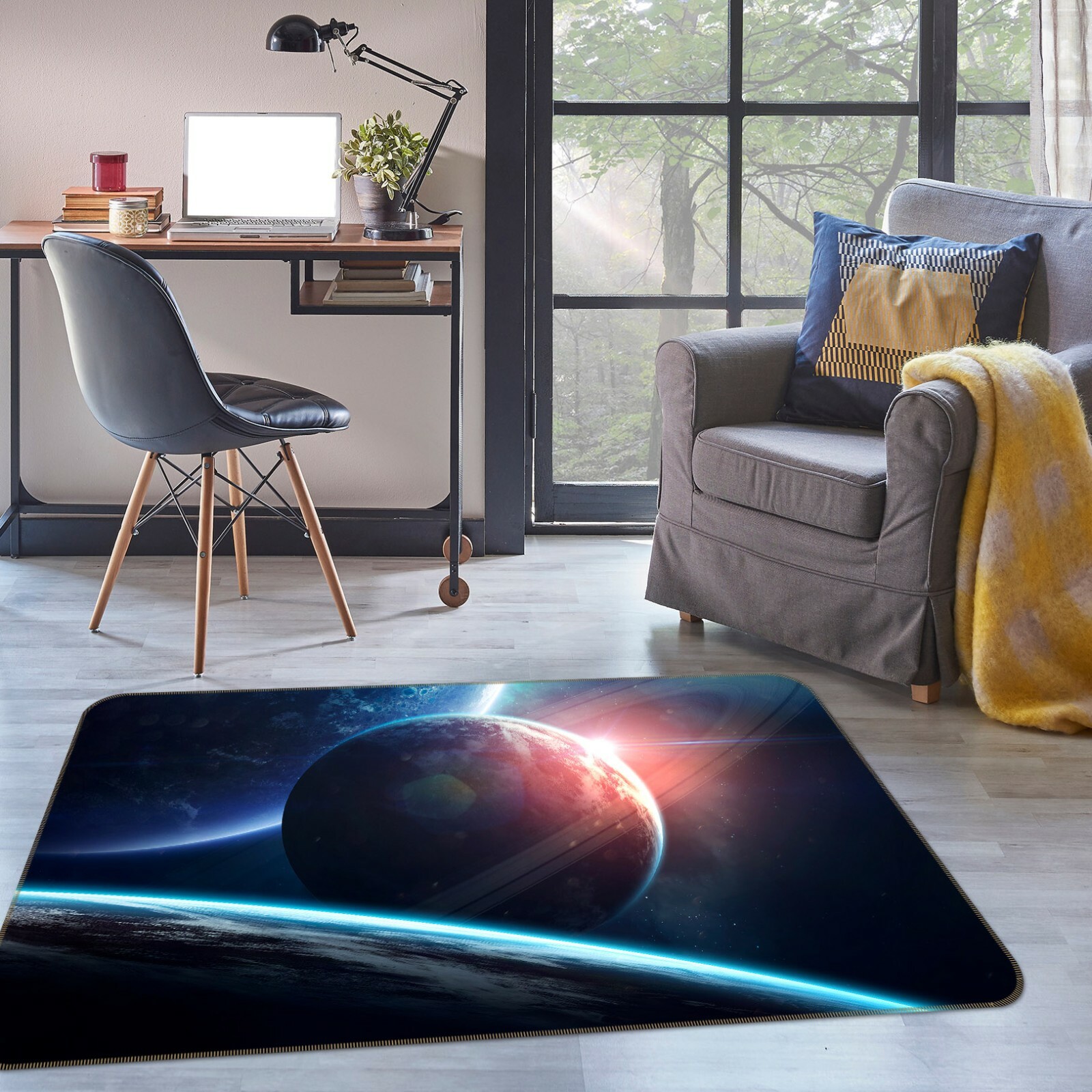 3D Earth Universe ZHUA3186 Game Non Slip Rug Mat Photo Carpet Zoe