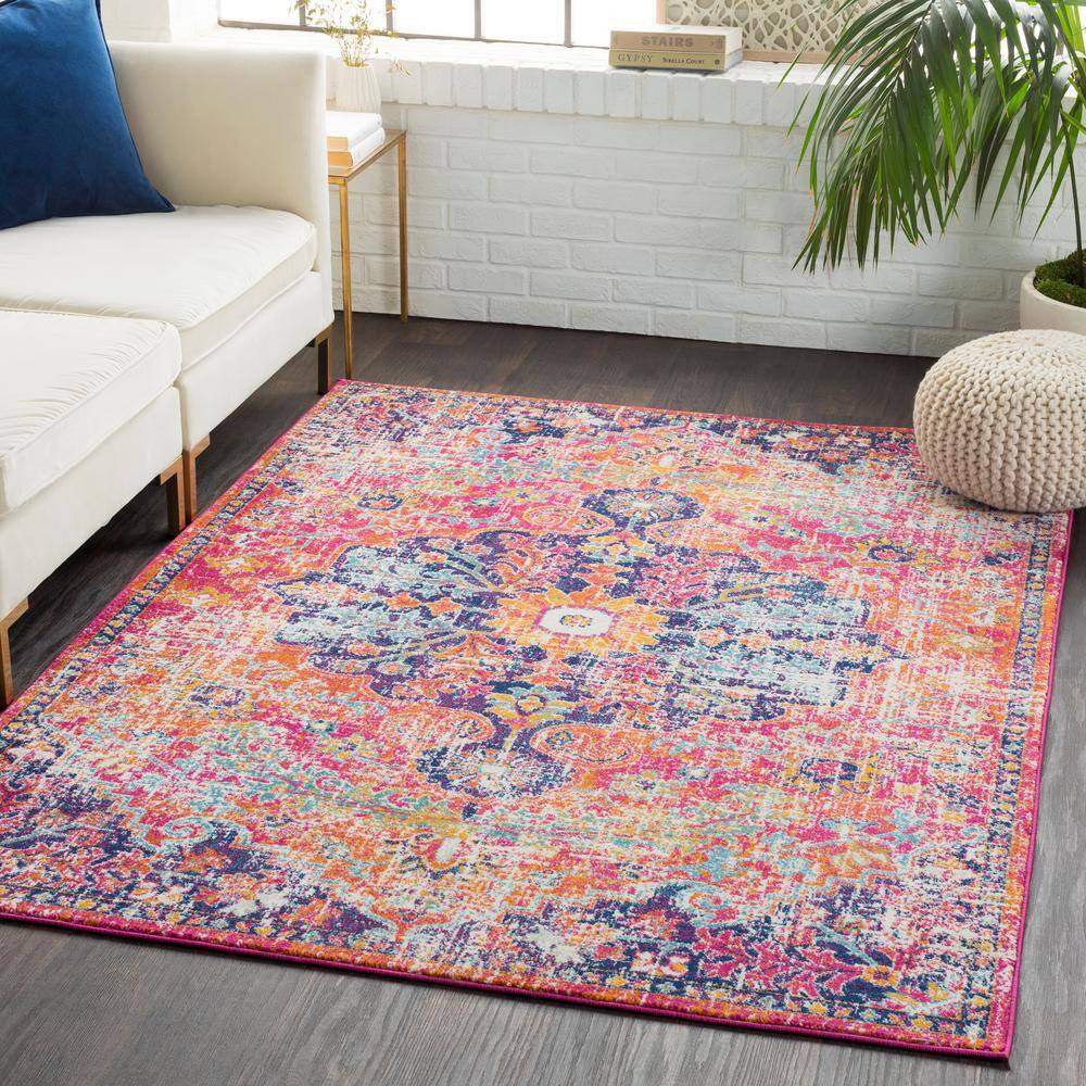 Demeter Burnt Orange/Purple 2 Ft. 7 In. X 7 Ft. 3 In. Runner Rug Free Shipping N