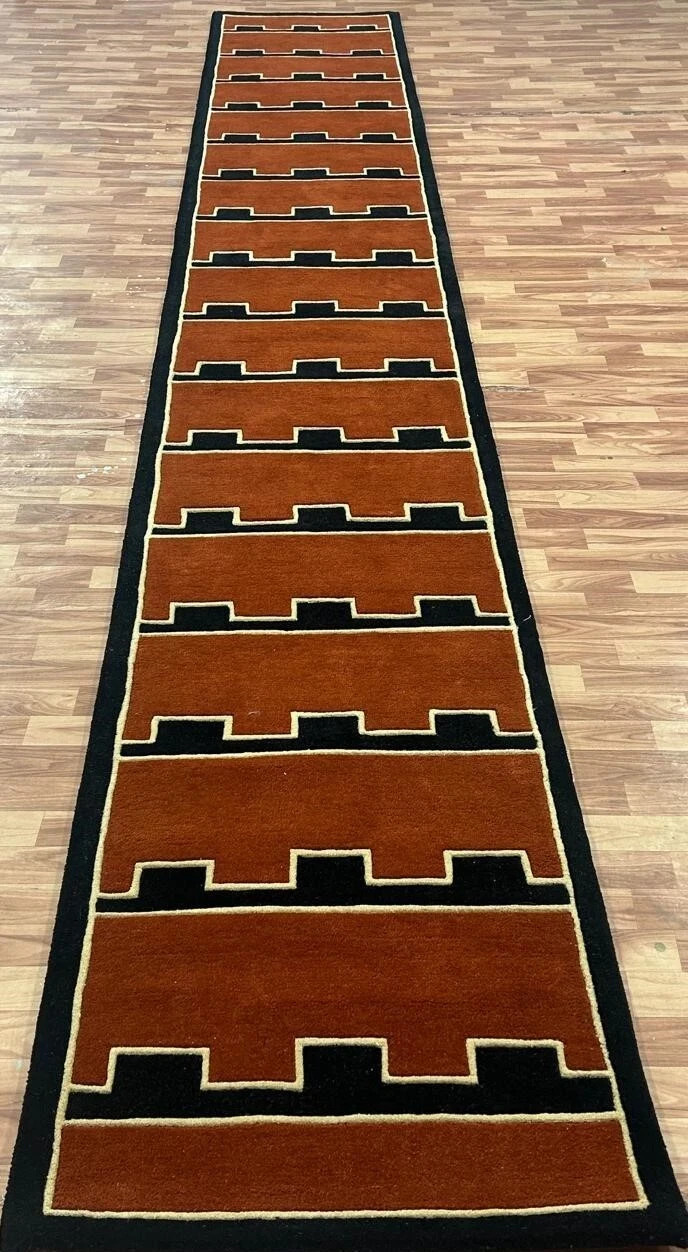 Runner Burgundy Tufted 100% Nz Wool Modern Design Area Rug 2×6, 2×8, 2×16, 3×30